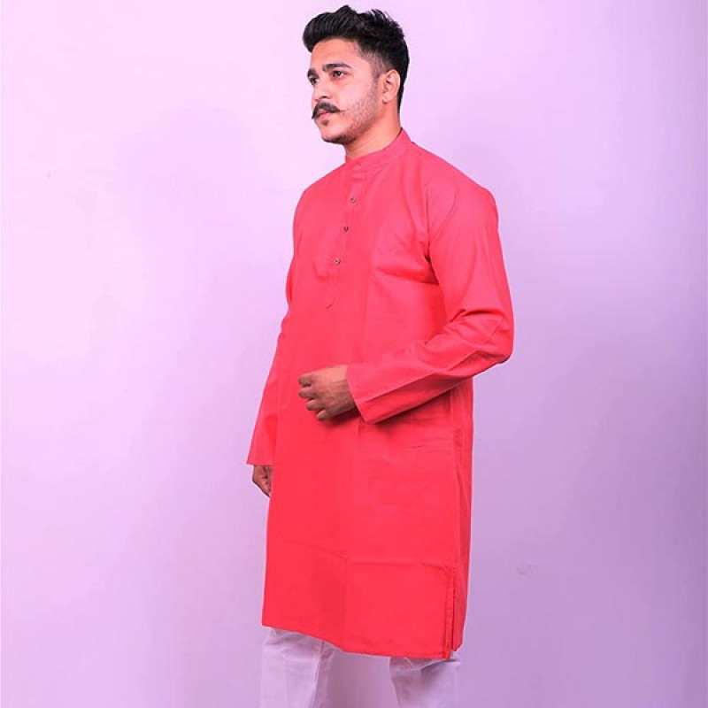 Uvee Men's Cotton Regular Fit Kurta Set